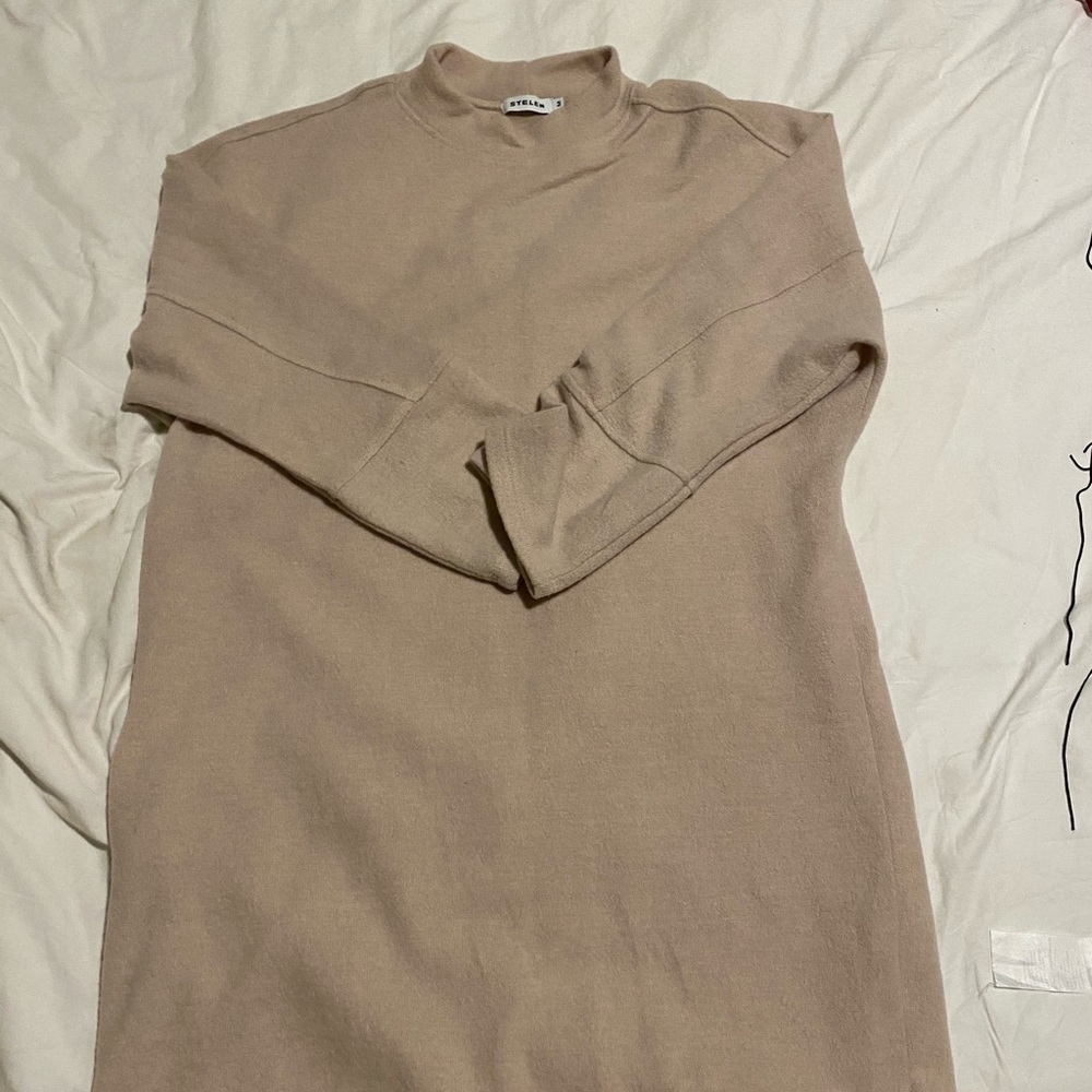 Mock neck 3/4 sleeve dress